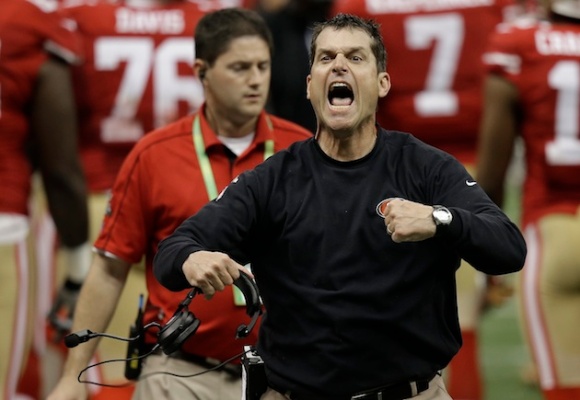 Jim Harbaugh's intensity is really lacking in Texas' locker room (AP Photo/Gene Puskar)