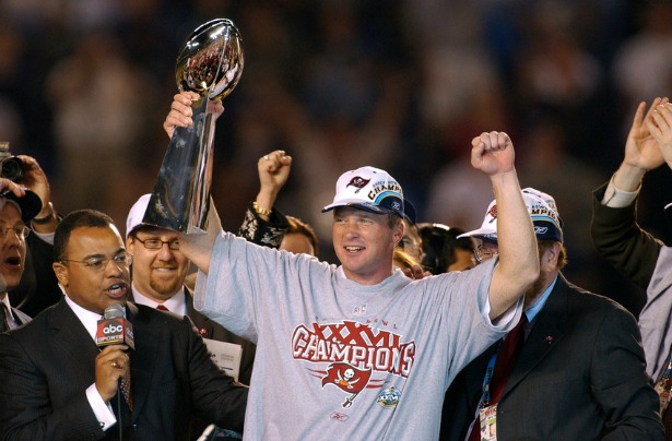 Jon Gruden is a Super Bowl winning coach. Nobody else on this list can say that. (Credit: Ida Mae Astute/ABC)